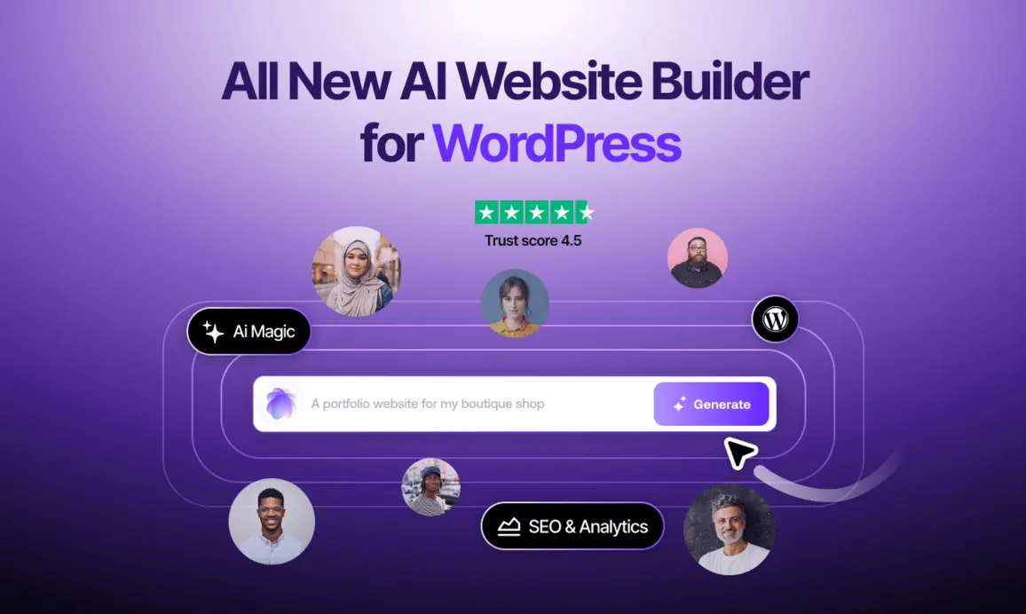 WordPress AI website builder with managed hosting: speed, security, and automation