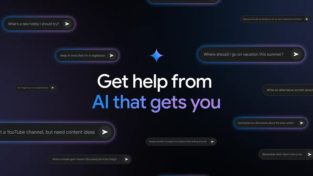 User personalized content powered by Gemini