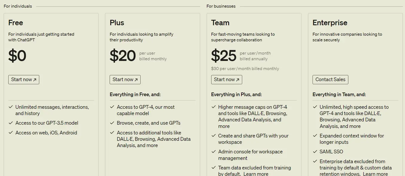User tiers in GPT41 access