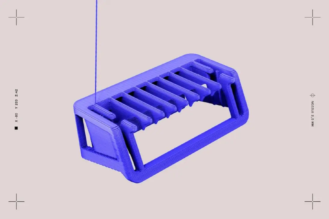 A Philips comb part designed for 3D printing