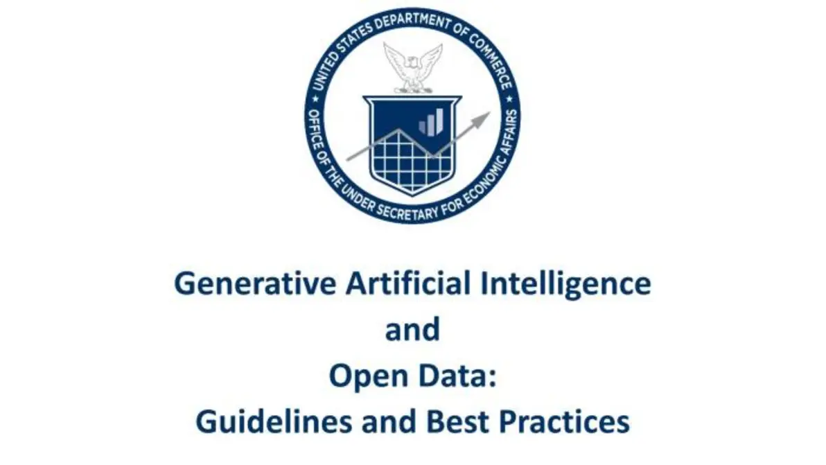 Commerce Department AI guidance display