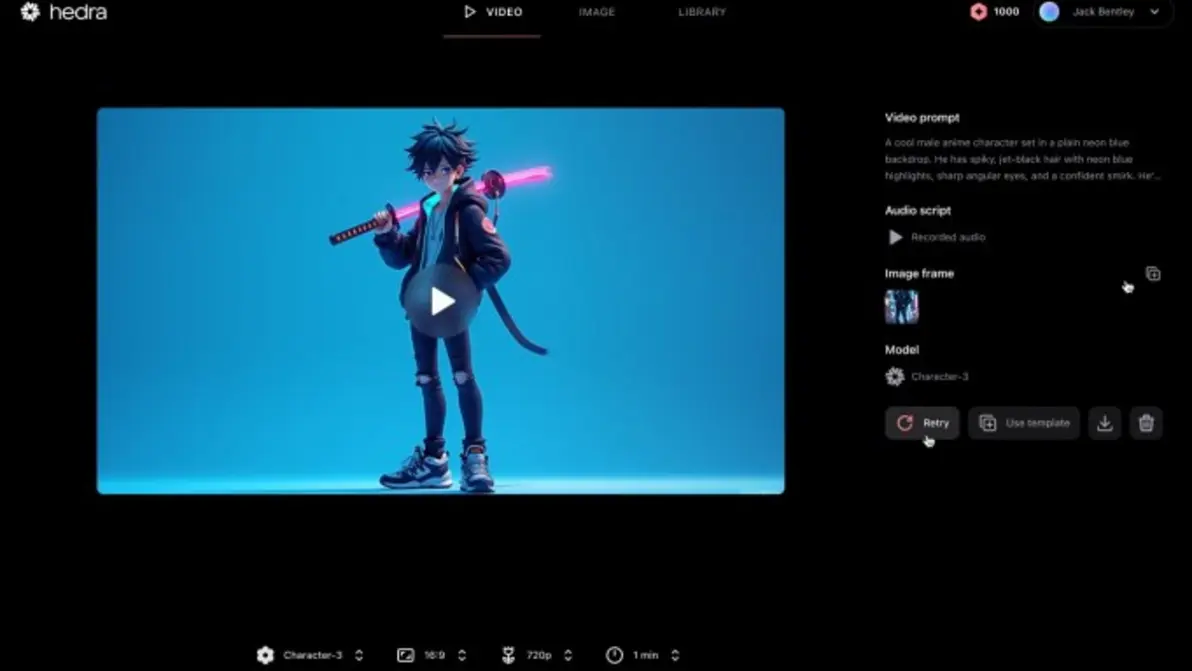 Video creation platform by Hedra in 2025