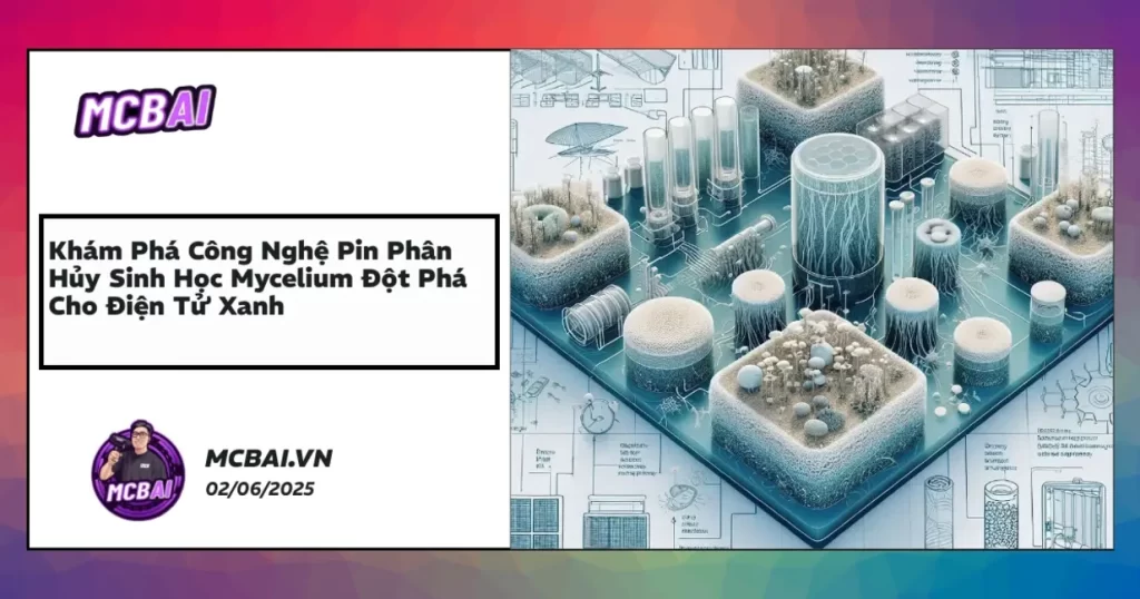 pin mycelium phân hủy sinh học cấu trúc xanh