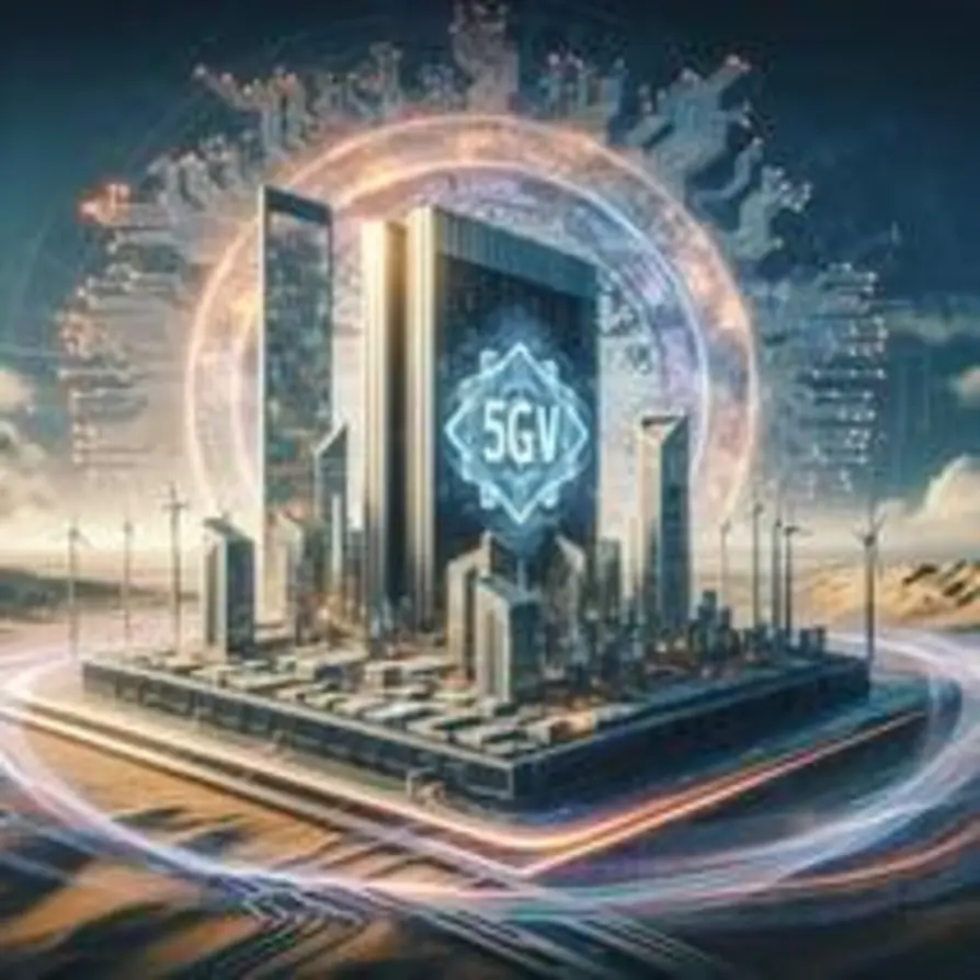 Futuristic AI infrastructure image
