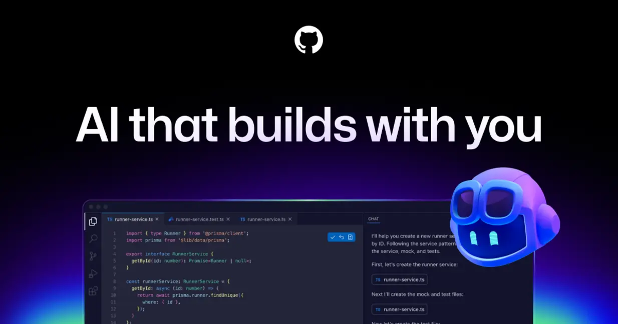 GitHub Copilot showing AI features