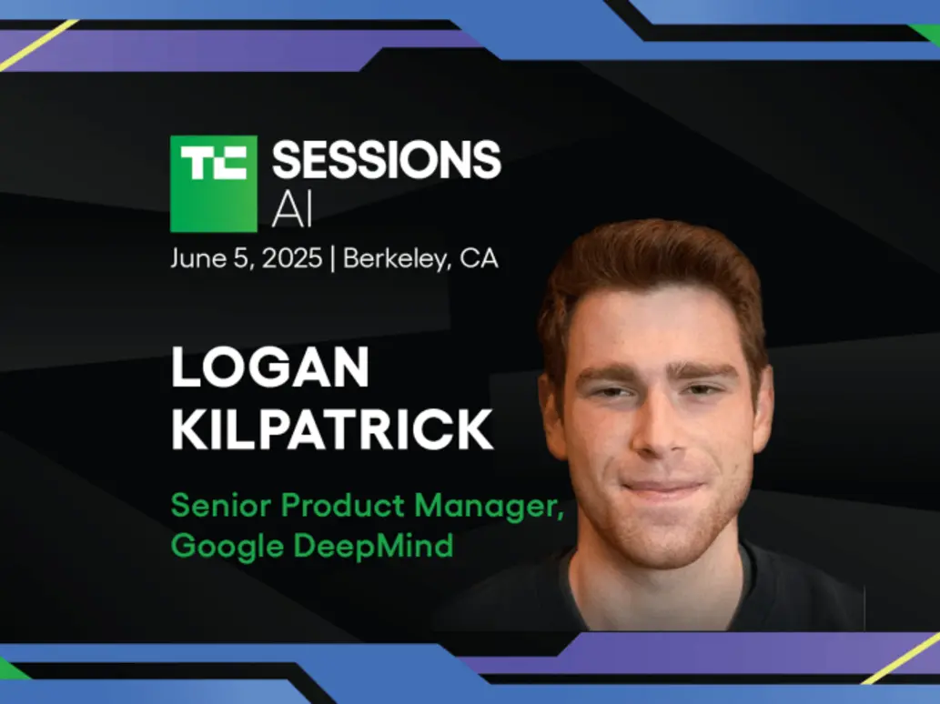 Logan Kilpatrick speaking at AI event