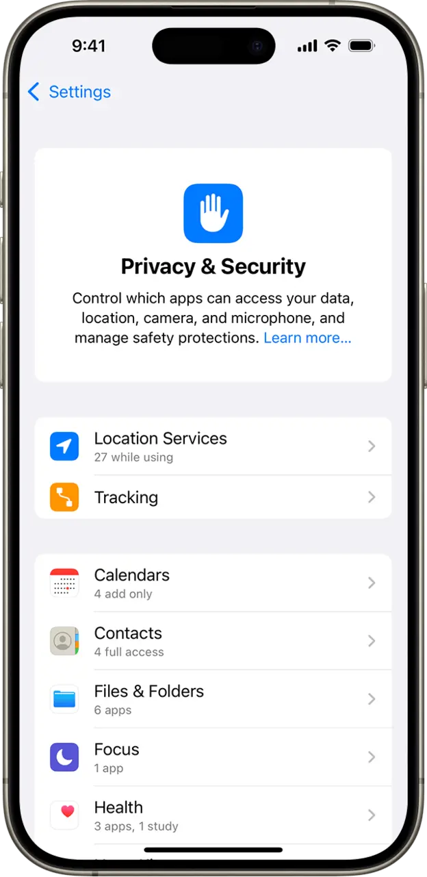iOS privacy settings for thirdparty assistants