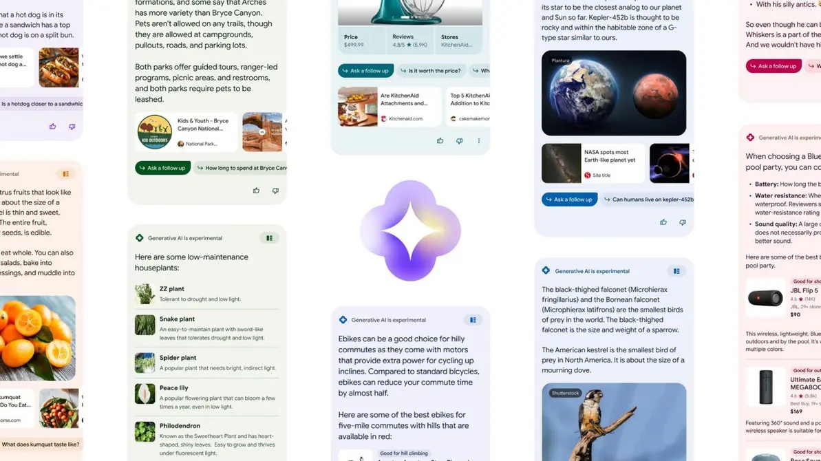 Web interface demonstrating AI-enhanced search features and user personalization in Google AI Mode