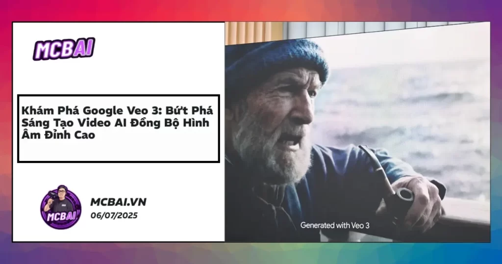 Giao diện dashboard Google Veo 3 AI video generation hiện đại, tối ưu sáng tạo video đồng bộ hình-âm.