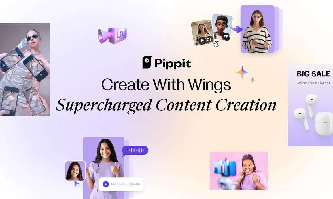 Giao diện dashboard và workflow Pippit AI