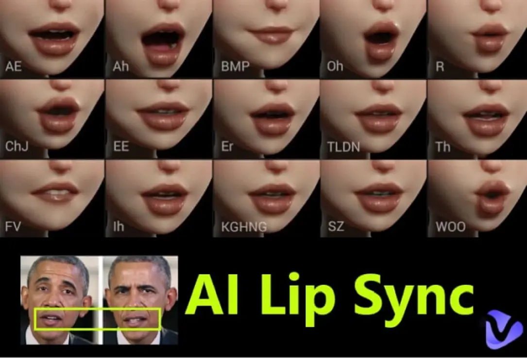 Realistic lip sync demo with audio sync
